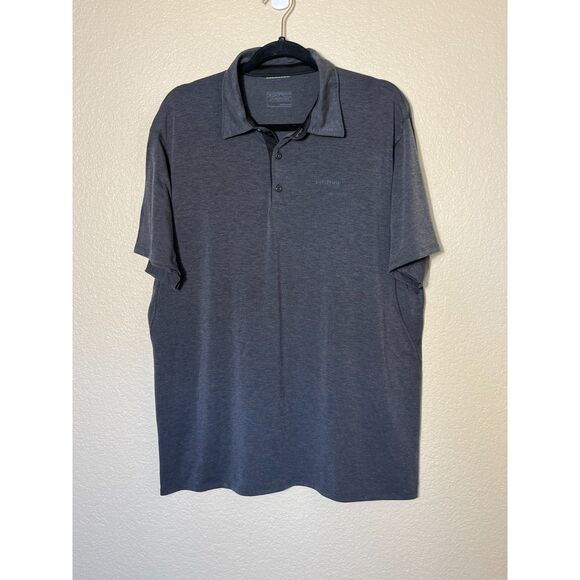 Mens Patagonia Large Dark Gray Lyocell Polyester Polo - Picture 1 of 11